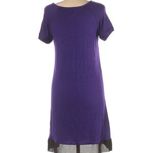 Daisy Fuentes Casual Purple Dress Large